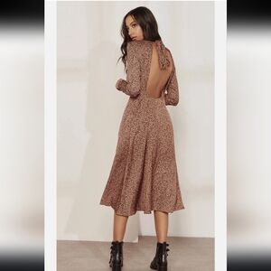Free People Brown Backless Dress